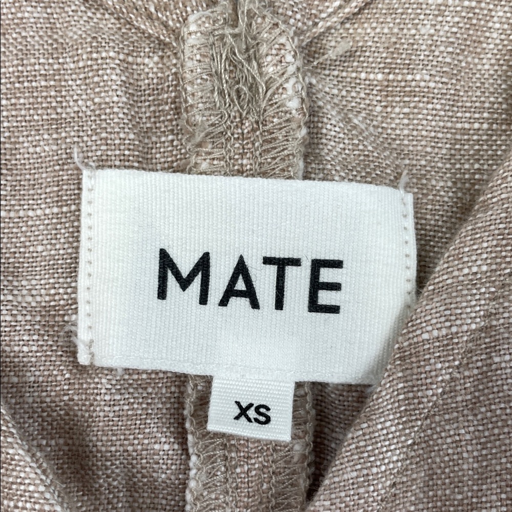 NEW MATE The Label XS 100% Organic Linen Sleeveless Button Down Dress - Picture 7 of 12